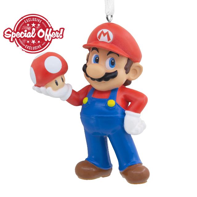 Hallmark Nintendo Super Mario with Super Mushroom Christmas Orname