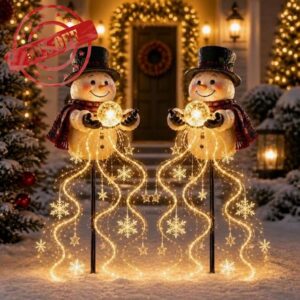 Christmas Snowman Magic Fountain Outdoor Light