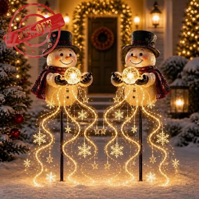Christmas Snowman Magic Fountain Outdoor Light