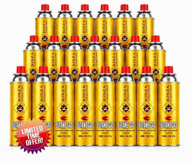 24 Pack Butane Gas Canisters 227g/400ml