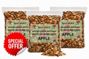 Apple Smoking Wood Chips Bundle 3 x 5 Litres                                                          Sweet fruitwood smoke
