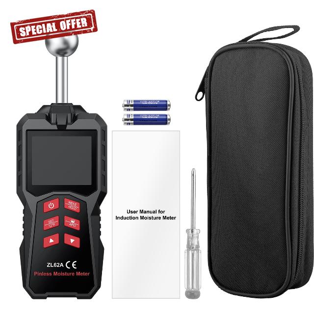 Proster Moisture Meter for Walls and Wood Non-Invasive 40mm Detection Depth                                                          Non-invasive Sensor with 5-40mm Detection Depth