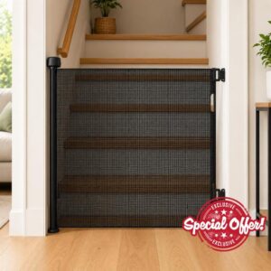 Premium Baby Fabric Retractable Stair Gate