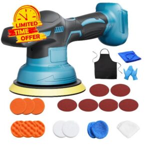 Cordless Buffer Car Polisher for Makita 18V LXT Series Battery (only tool)                                                          with 19 PCS Attachments