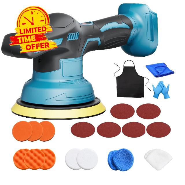 Cordless Buffer Car Polisher for Makita 18V LXT Series Battery (only tool)                                                          with 19 PCS Attachments