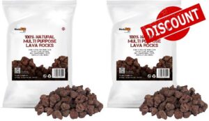 Premium 4KG Natural Volcanic Lava Rocks - 100% Pure Fire Pits & Gas Grills Stones Hand-Sorted (4-8CM)- Ideal for BBQ