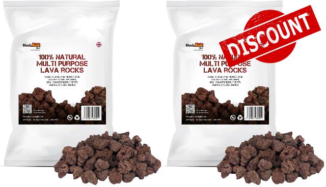 Premium 4KG Natural Volcanic Lava Rocks - 100% Pure Fire Pits & Gas Grills Stones Hand-Sorted (4-8CM)- Ideal for BBQ