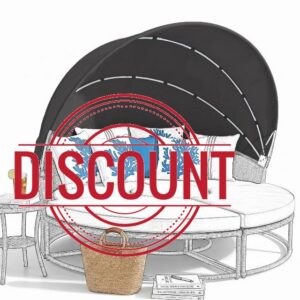 Replacement Canopy for Patio Round Daybed Applicable to Dia 160-180cm