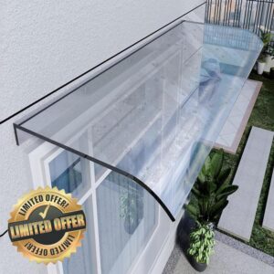 Outdoor Rain Shelter Canopy - Thick Polycarte Weatherproof Cover for Solar Inverter & Battery Protect (50x80cm) - All-Weather Sturdy Porch ning