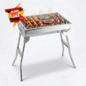 Stainless Steel Portable Charcoal BBQ Grill with Stand