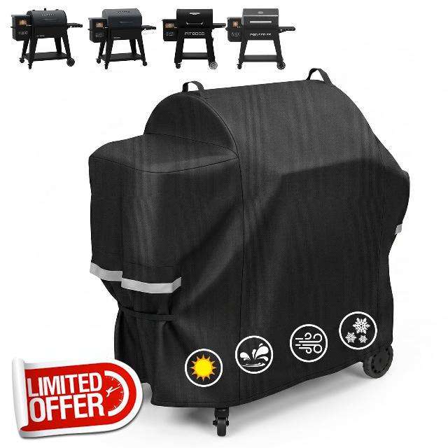 Utheer 600D Waterproof Grill Cover for Pit Boss Navigator 850 1300 1250                                                          Fits PB850FB2 PB850M PB1300M PB1250CS Wood Pellet Grills