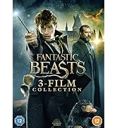Text reads '4K UltraHD', 'HDR', 'FANTASTIC BEASTS', and '12'. Movie Blu-ray disc cover featuring male character with magical creatures and ornate fantasy setting.