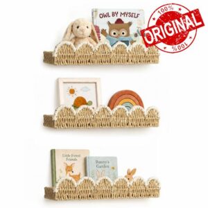 AELS Scalloped Nursery Bookshelf Set of 3