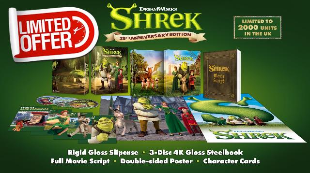 Shrek 25th Anniversary Collector's Edition [4k UHD & Blu-Ray] Limited Edition Steelbook