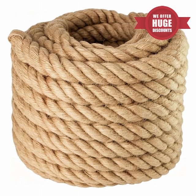 15m x 26mm Thick Jute Rope