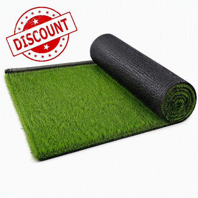 Artificial Grass Roll Astro Turf UV Resistant Fade Resistant 1M x 5M                                                          Self-Draining System Natural Realistic Fake Grass Roll Synthetic Turf Mat Pet & Child Friendly for Indoor Outdoo