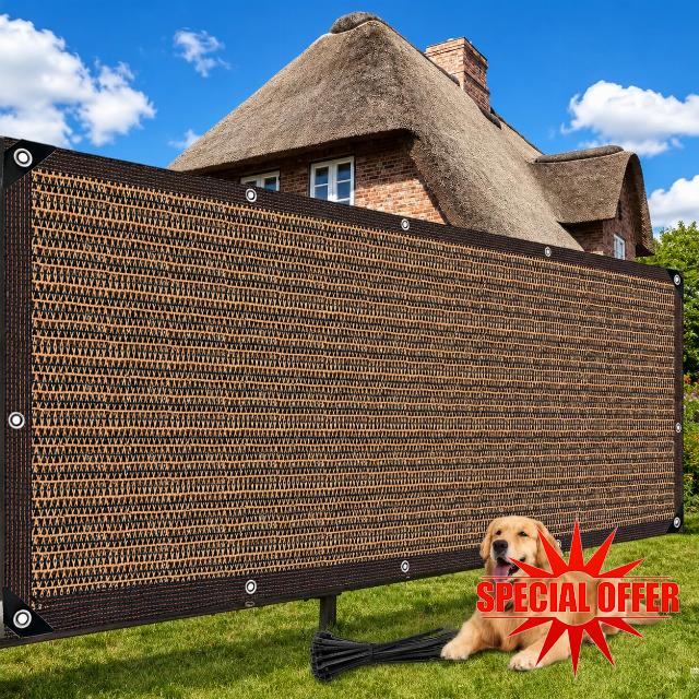 Outdoor Privacy Fence Screen Garden Fence Screening Shade Net                                                          Breathable Balcony Screen for Patio Pool Greenhouse and Backyard