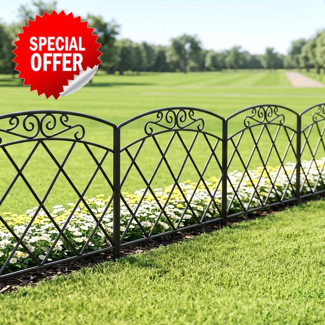 5-Piece 60cm x 60cm Metal Garden Edging