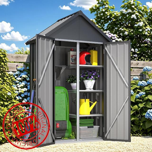 UNIONLINE Outdoor Tall Garden Storage Box with Double Door