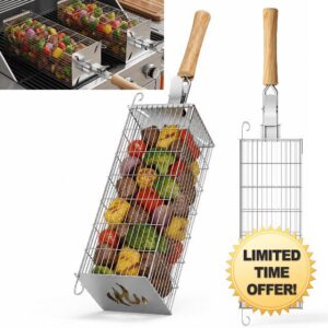 TNTOR Set of 2 Square Grill Baskets