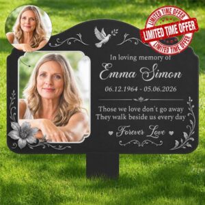Personalised Memorial Metal Garden Stake - In Loving Memory - personalised memorial plaques