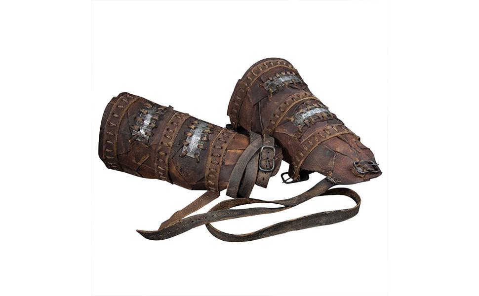 Mens Costume Arm Guards - Steampunk Retro Knights Leather Battle Arm Guard