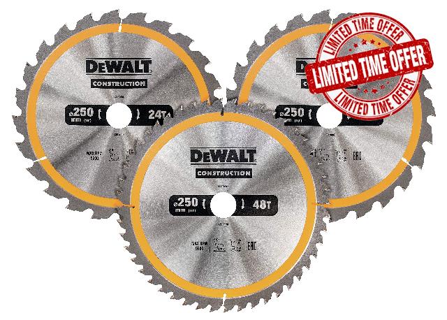 DEWALT CONSTRUCTION Circular Saw Blade Set