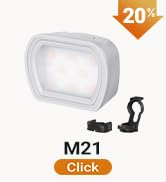 Text reads: '15%' discount badge, 'CA104', 'Cadeau'. Black suction cup phone mount with articulated arm displayed against white background.