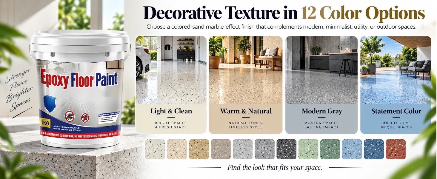 Text reads 'Know Your Coverage Before You Start', 'Every Inch Counts'. Multiple product containers and coverage comparison charts displayed. Coverage guide showing various paint product sizes (0.90-0.35 sq.m, 1.5 sq.m, 3 sq.m, 5 sq.m). Paint product specifications and measurement guide.