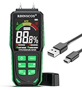 RDINSCOS Damp Meter, Pin-Type Moisture Meter Detector for Walls, Plaster, Logs, Caravan, Floors, ...