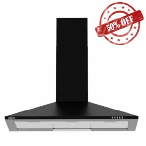 CIARRA 90cm Cooker Hood Black 370m³/h Ducting & Recirculation CAB9201A           [Energy Class A]                                                  LED Light CBCF002X2 Carbon Filters Recirculating & Ducting Chimney Vent Hood Push Button Control Low Noise