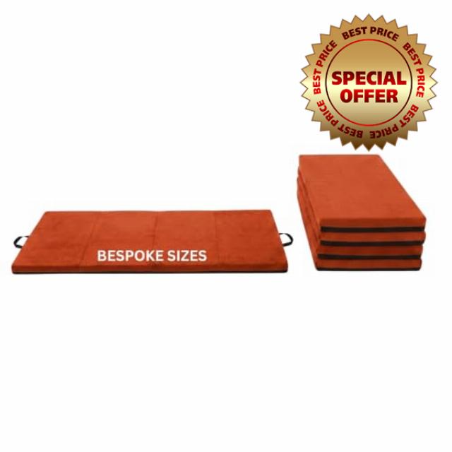 Custom Made Sensory Velvet 4-Fold Playmats Soft Play Crash Mat                                                          Bespoke Gymnastics Tumbling Pads for PE Therapy