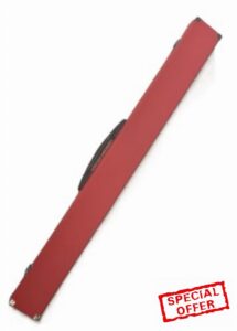 SGL RED Hard CASE for A 2 PIECE Full Size Pool/Snooker CUE with Reinforced Corners**