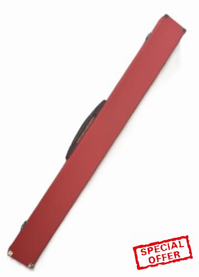 SGL RED Hard CASE for A 2 PIECE Full Size Pool/Snooker CUE with Reinforced Corners**