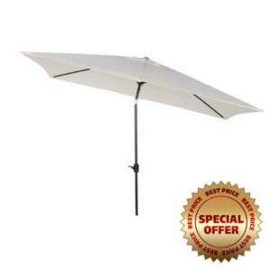 Tiltable Rectangular Patio Umbrella Large Outdoor Market Umbrella with Crank