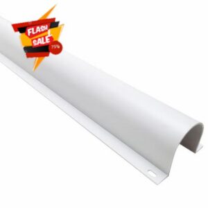 Electriduct 3/4" Plastic Flanged Wire Guard Cable Raceway - 3 Feet Stick - White