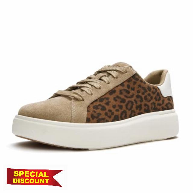 Fitflop RTG Lace Up Suede Women's Hazelnut Trainers                                                          Cushioning Midsole