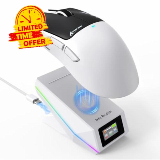 MAMBASNAKE ATTACK SHARK X11 PRO V2 Wireless Gaming Mouse with Display Magnetic Charging Dock