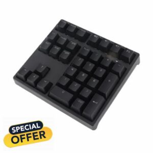 Wakects Wired Numeric Keypad USB Wired Number Pad Mechanical Number Pad 34 Keys Blue Switch RGB Backlit 17 Lighting Effects Ergonomic Tilt Detachable Type C for OS X (Black)