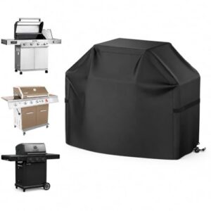 Gas BBQ Cover for Trolley BBQ with Lid and Side Shelves