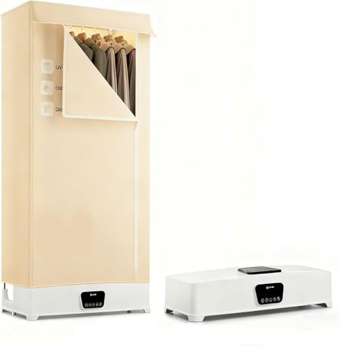1500W Electric Folding Steam Cabinet with Timer & Touch Screen
