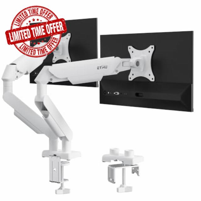 ETHU Dual Monitor Arm for 17-35" Flat/Curved Screens 2-11kg