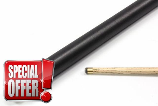 Jet 52 Inch 2 Piece Snooker and Pool Cue with 9.5mm Tip (Black)