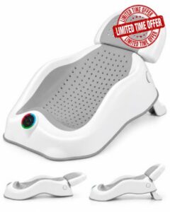 Newborn Baby Bath Support 0-6 Months Baby Bath Seat Newborn Bath Seat with Temperature Sticker