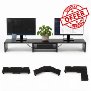 Extendable Dual Computer Screen Stand