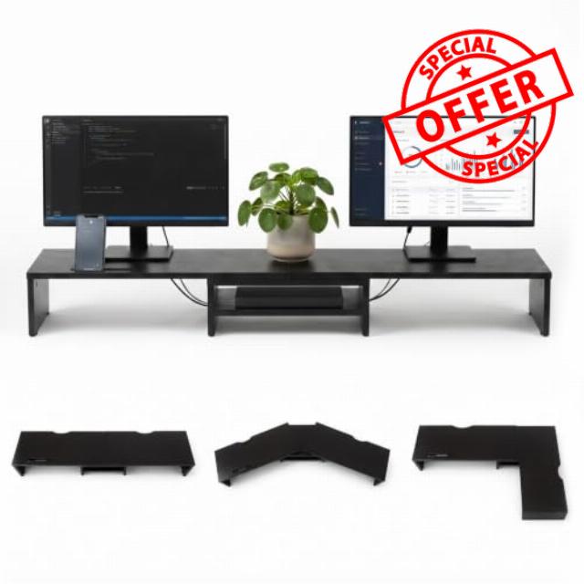 Extendable Dual Computer Screen Stand