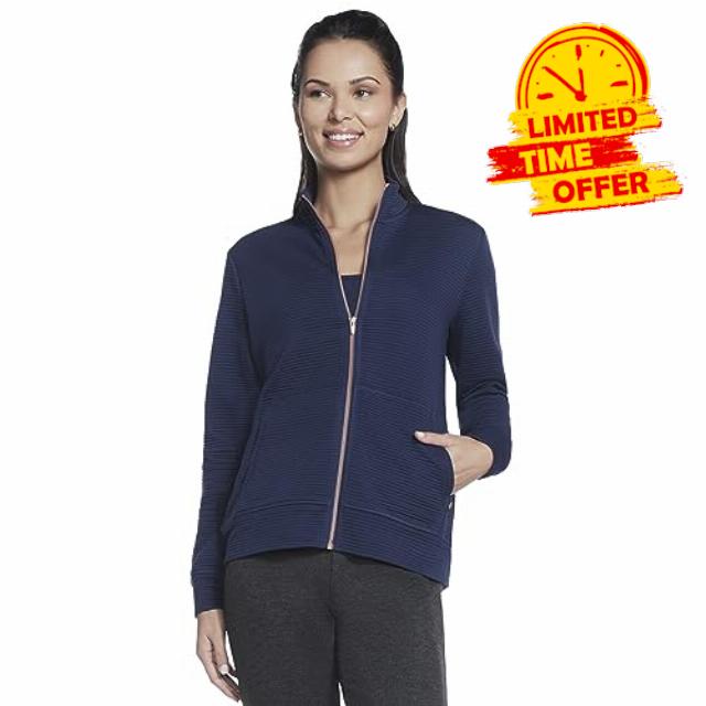 Skechers Women's The Go Walk Ottoman Jacket - Cozy Fit Sweatshirt                                                          Casual