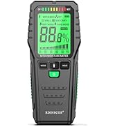 RDINSCOS Rechargeable Pinless Moisture Meter, Damp Meter for Walls Caravan Wood Masonry Logs, Non...