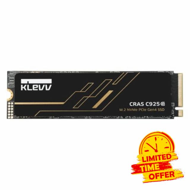 KLEVV CRAS C925G 1TB SSD with Heatsink | M.2 2280 PCIe Gen 4x4 NVMe 2.0                                                          Up to 7400MB/s Read