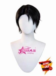 OSIAS Men's Anime JJK Yuta Cosplay Wig - Short Straight Black